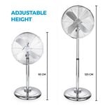 Tower 16" Metal Pedestal Fan Chrome